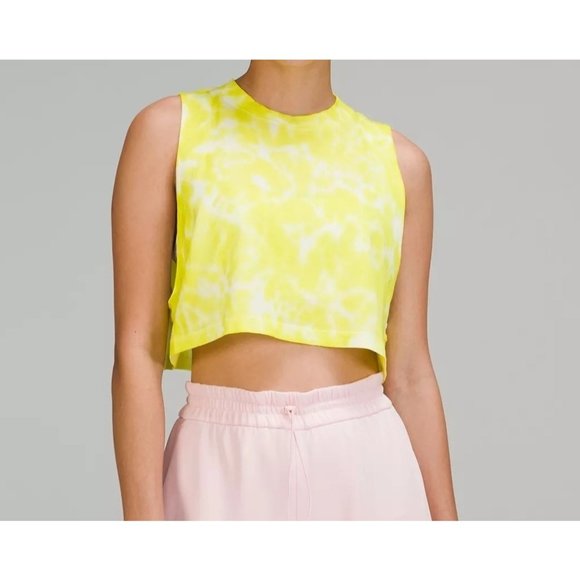 Lululemon All Yours Crop Tank Tie Dye Size 12 - Picture 1 of 6